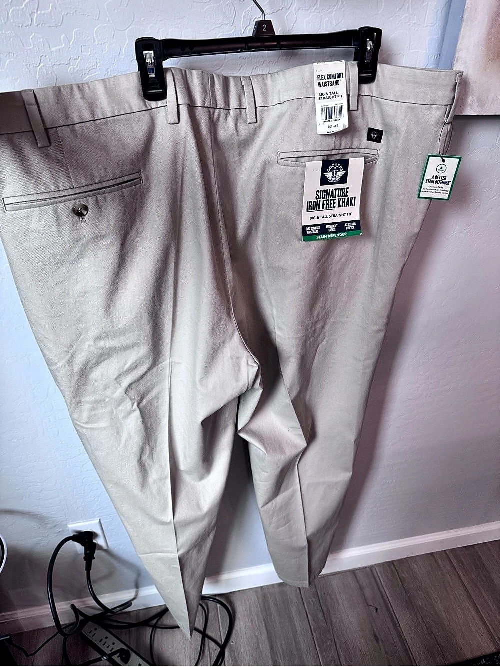 Dockers Signature Iron Free Khaki Straight Fit with Stain Defender Gray Waist 52